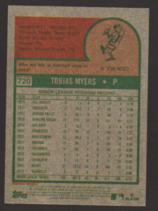 2024 Topps Heritage Tobias Meyers (back)